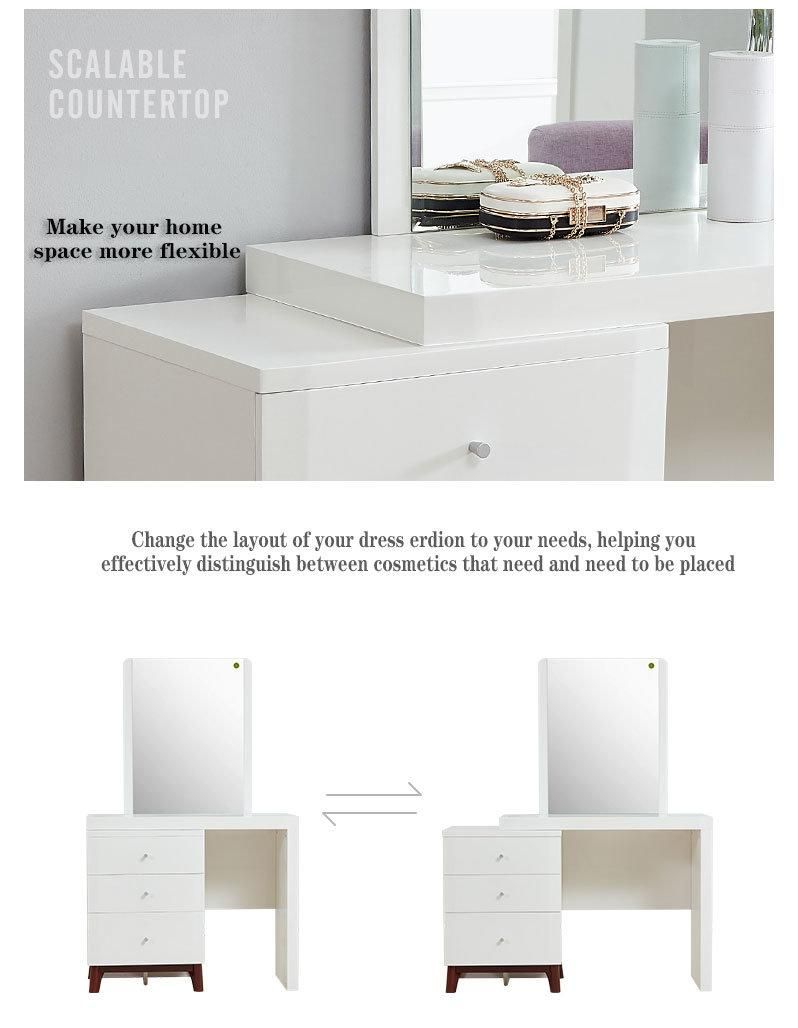 Hotel Cheap Price Home Dressing Table Bedroom Furniture Dresser with Mirror