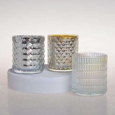 Wholesale Factory Price Customized Round Shape Empty Clear Glass Tea Light Candle Holder