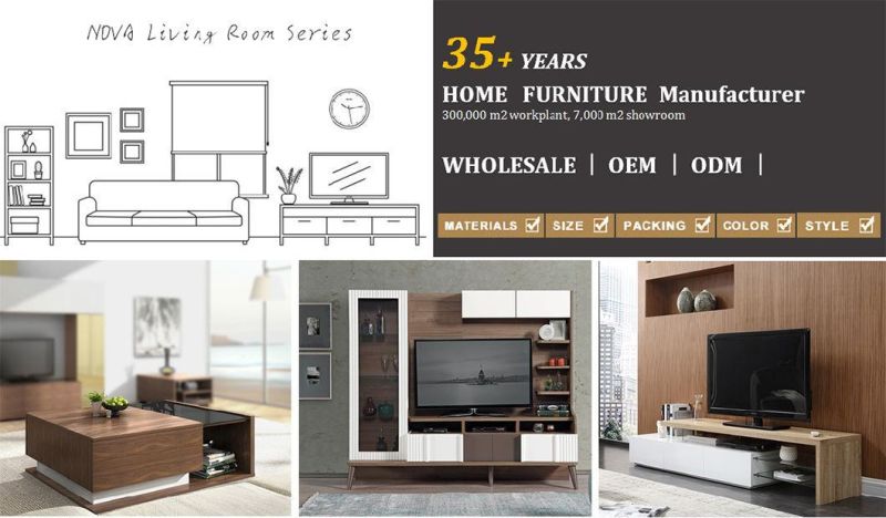Nova Modern Living Room Furniture Round Grey Tempered Glass Coffee Table