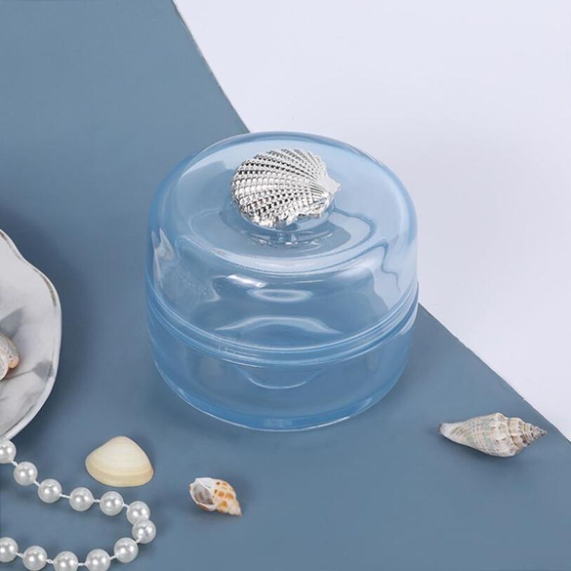 Factory Price Luxury Glass Candle Jar Ocean Set Round Glass Candle Holder with Shell and Starfish Lid