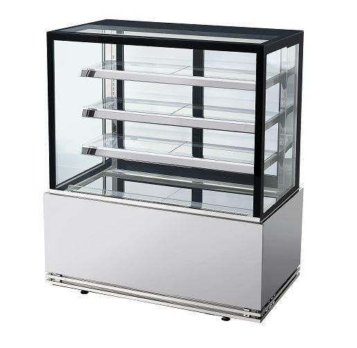 Concise Design R134A Refrigerant Professional Glass Cake Display Showcase