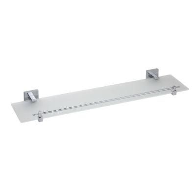 Yinada Rectangle Bathroom Shelf with Towel Bar, Glass Corner Shelf, Stainless Steel Shower Caddy (NC52028)