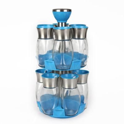 Wholesale Clear Revolving Rotating Carousel Plastic Seasoning Spice Bottle Rotating Spice Rack