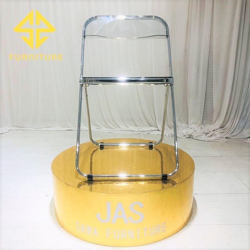 Stainless Steel Frame Round Glass Dining Wedding Cake Table for Event and Party Sale