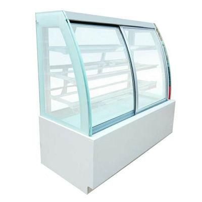 Commercial Curved Glass Display Cake Showcase Cooler