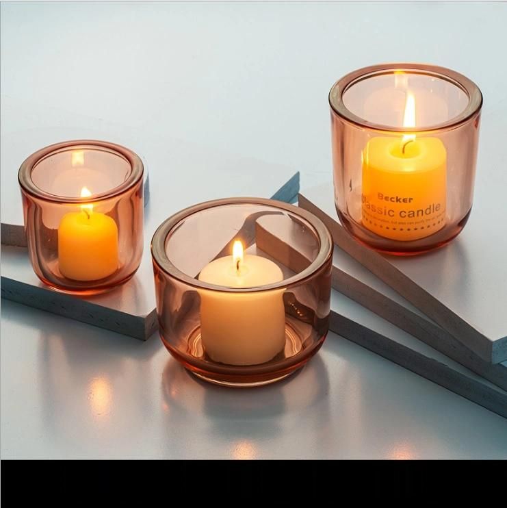 Vss Luxury Colored Thick Wall Votive Glass Candle Holder for Home Decor