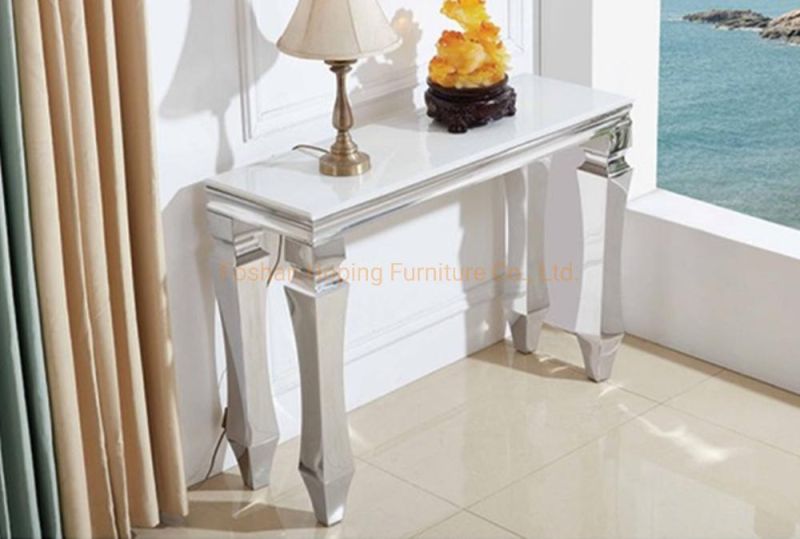 Professional Stainless Steel Furniture Metal Steel Console Table Metal Furniture Dining Table with Drawer