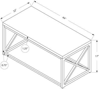 Modern Wood Brown Coffee Table for Living Room