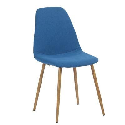 Modern Minimalist Light Luxury Restaurant Fabric Metal Legs Chair Home Dining Chair