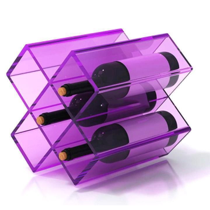 Wholesale Acrylic Wine Rack Glass Display Stand Clear Wine Holder