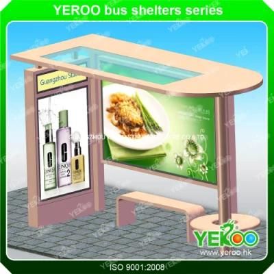 Steel Structure Solar Advertising Bus Stop Shelter