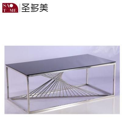 Modern Simple and Fashionable Living Room Furniture Rectangular Glass Coffee Table