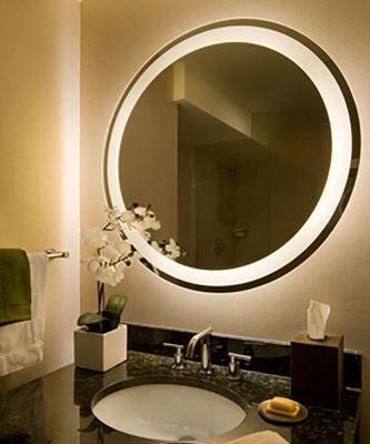 Jinghu Bathroom Round Rectangle 5mm Ce Approved Wall Mounted LED Mirror with Infinity Light