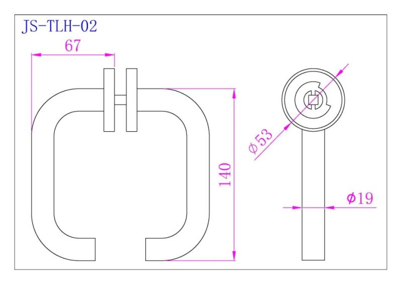 Furniture Lever Pull Handle of Hardware Accessories for Glass Door