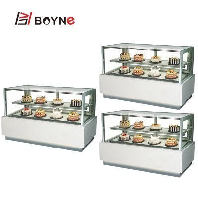 Commercial Bakery Shop Two Layers Cake Display Showcase