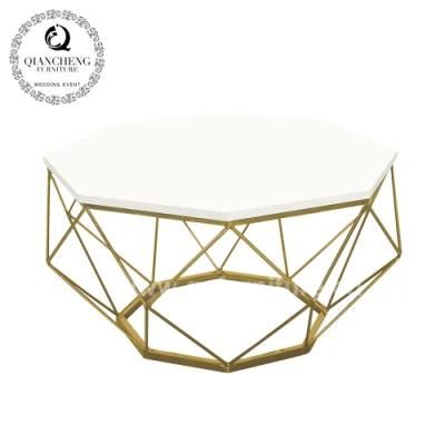 Living Room Furniture Modern Gold Round Center MDF Coffee Table
