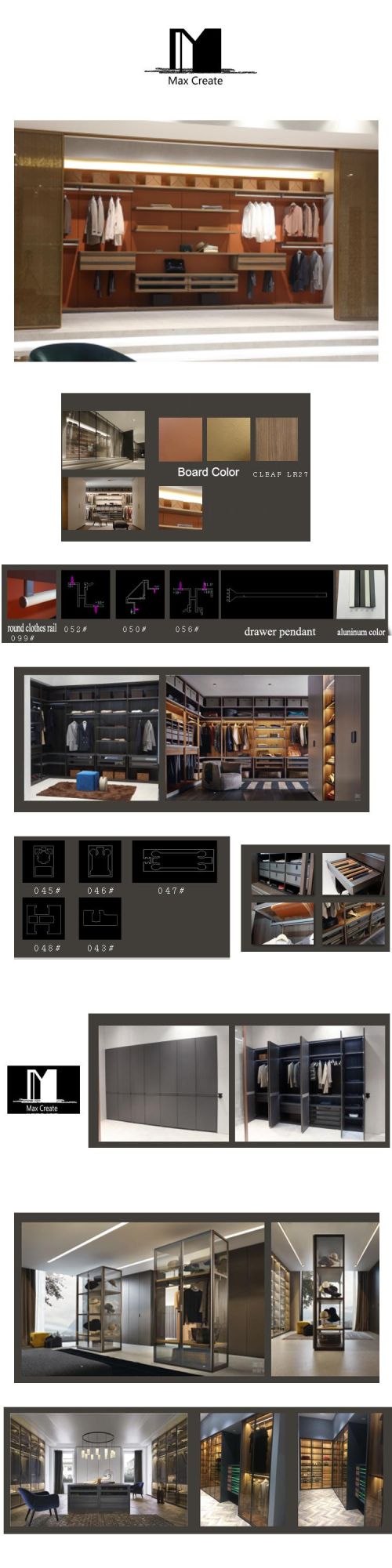 High End Luxury Good Quality Modern Aluminum Wardrobe Bedroom Furniture