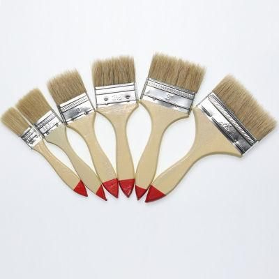 Thickened Wooden Handle Glue Brush High Temperature Corrosion Resistant Hard Bristle Pure Bristle Brush