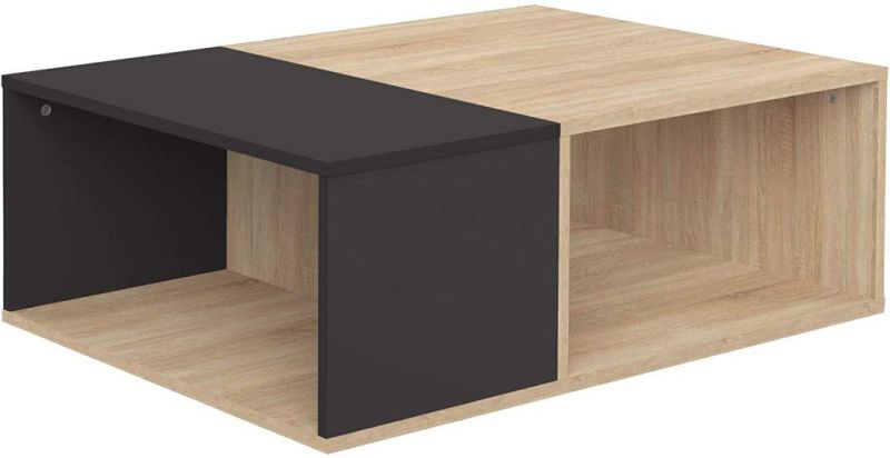 Modern Simple MDF Wood New Design Tea Coffee Center Table with Drawer and Open Shelf