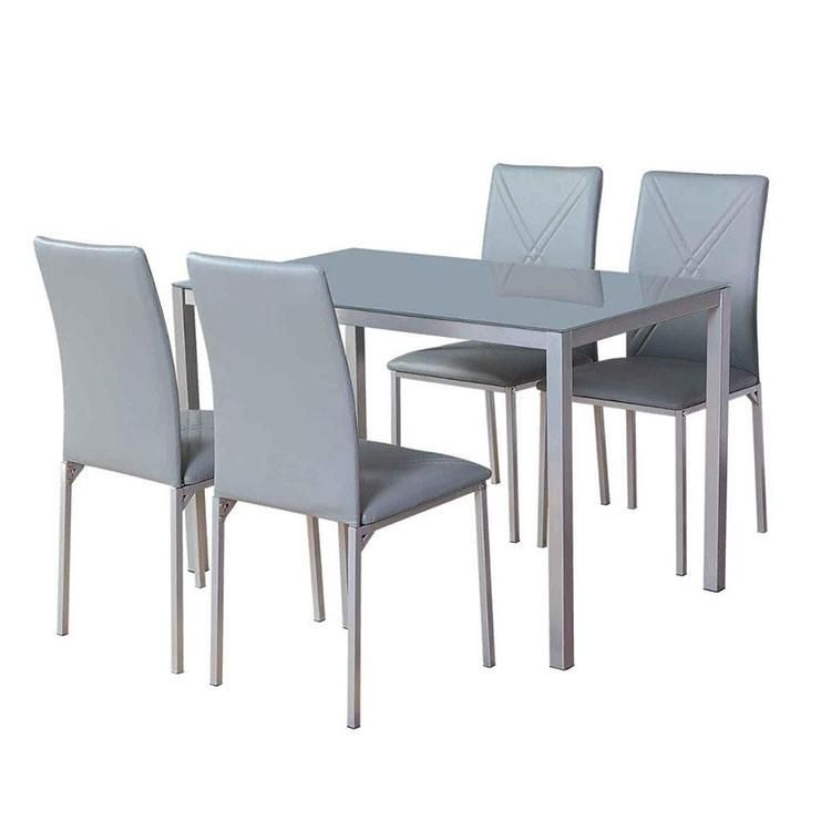 Modern Four-Seater Dining Table and Chair Set