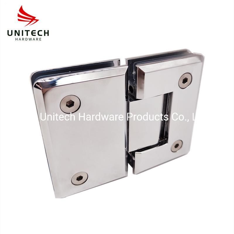 Zinc Alloy Glass to Glass Shower Door Hinge Glass Door Fitting for Bathroom Cabinet Door