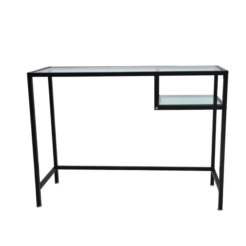 Selected Color Tempered Glass Classic Furniture Console Table Compact Desk