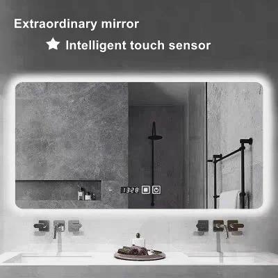 Rectangle New Design Smart LED Home Bathroom Decor Wall Mounted Furniture Glass Mirror