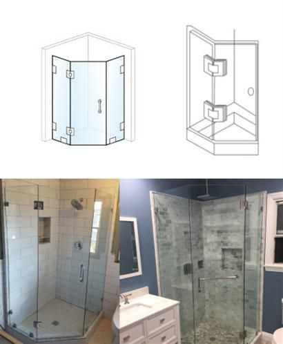 Frameless Copper Shower Door 135 Degree Glass Hinge Bathroom Small Hinge for Frameless Shower Screen