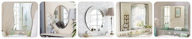 Double Coated Frameless Silver Mirror for Bathroom