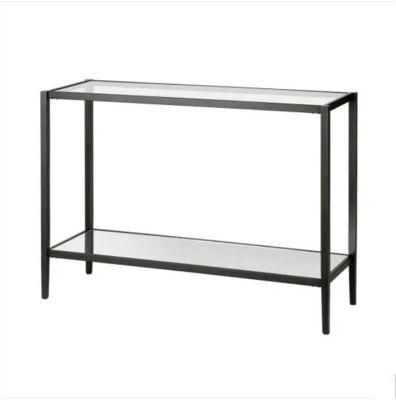 Factory Price Iron Metal Glass Rectangle Console Table