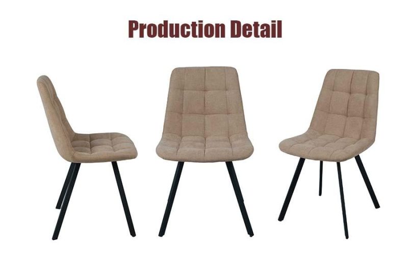 Wholesale Home Outdoor Living Room Furniture Indoor Wedding Banquet Fabric Dining Chair with Metal Legs