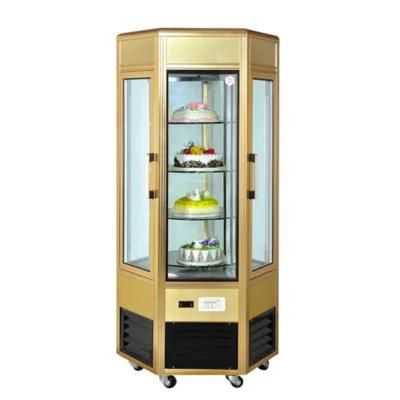 Bakery Glass Display Refrigerator Showcase with Revolving Function
