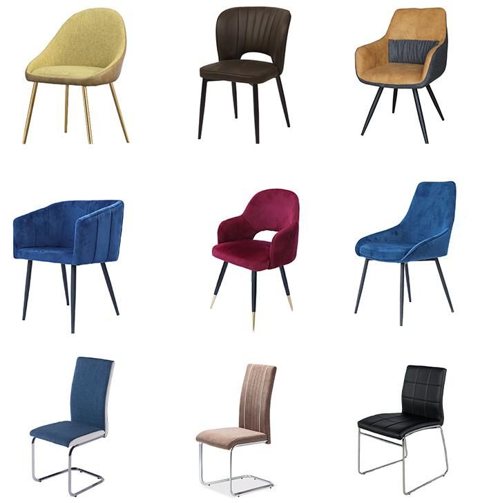 Modern Furniture Hotel Home Restaurant Furniture Velvet Furniture Fabric Dining Chair