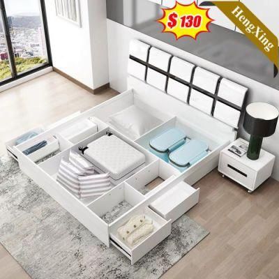 Creative Design Factory Customized Unique Backrest Bedroom Home Furniture Wooden Beds