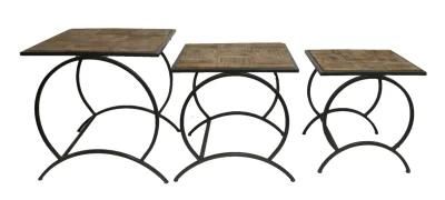 Professional Home Furniture Supplier for Coffee Table Made of Wood and Metal