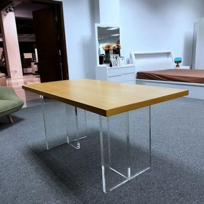 Nova Dining Room Furniture Rectangular Acrylic Dining Table Acrylic Leg Dining Tables