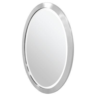 Hangs Horizontal or Vertical Wall Mirror for Bathroom with Stainless Steel Frame Mirror
