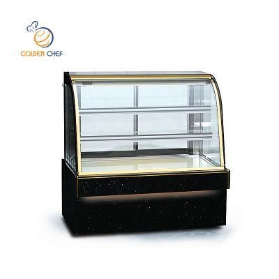 Customized Bakery Refrigerated Display Tabletop Cake Display Cabinet with 3 Layer Glass Shelf Dessert Bread Cake Display Refrigerator