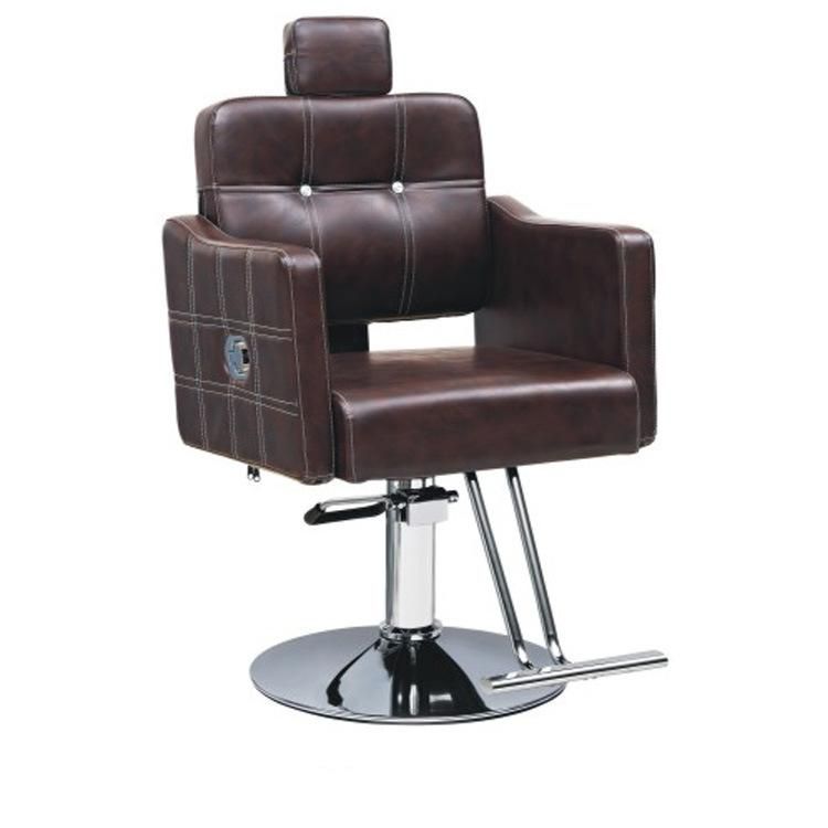 Hl-1127A Salon Barber Chair for Man or Woman with Stainless Steel Armrest and Aluminum Pedal