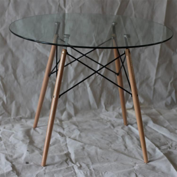 Furniture Supply Modern Glass Tables and Chairs Nordic Leisure Reception Round Table Manucure Salon De Beaut Centre Table