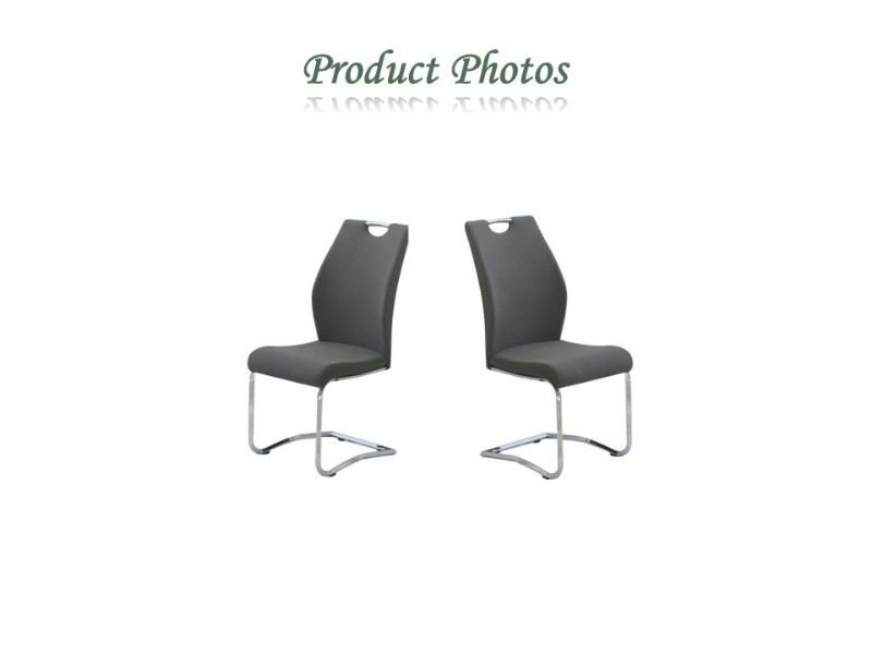 Modern Design New Hotel Restaurant Furniture PU Leather Home Dining Chair Metal Legs Meeting Chair