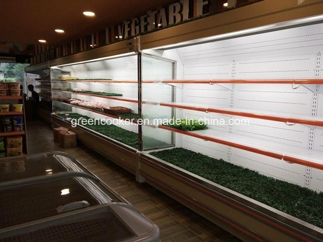 Supermarket Vegetable Fruit Refrigerated Multideck Cabinet