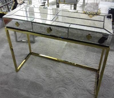 Console Table with 1 Drawer&amp; 3 Flower Knobs