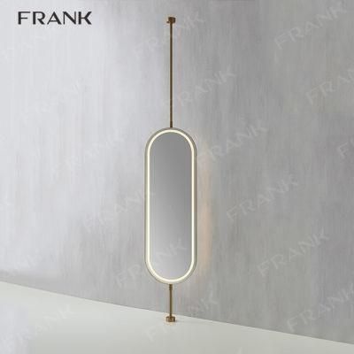 Bathroom Mirror LED Light Smart Touch Oval Mirror