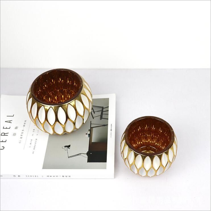 Wholesale Luxury Glass Ball Candle Holder for Decoration