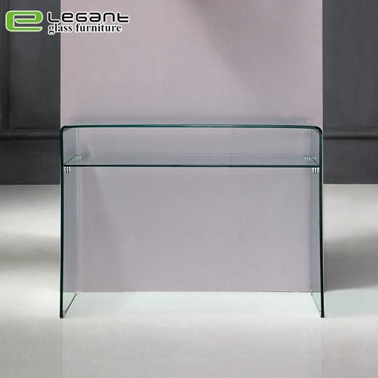 Modern Grey Glass Console Desk