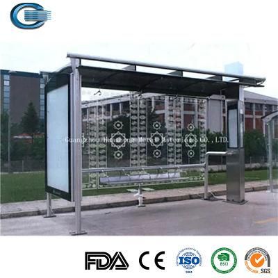 Huasheng Wooden Bus Shelter China Bus Stop Station Shelter Supplier Hot Selling Newest Design Outdoor Garage Carport Shelter