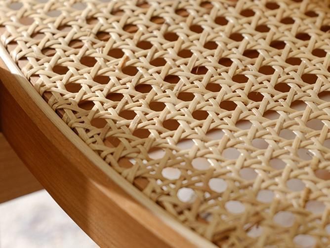 Side Table, Coffee Table with Hand-Woven Rattan and Glass Tops