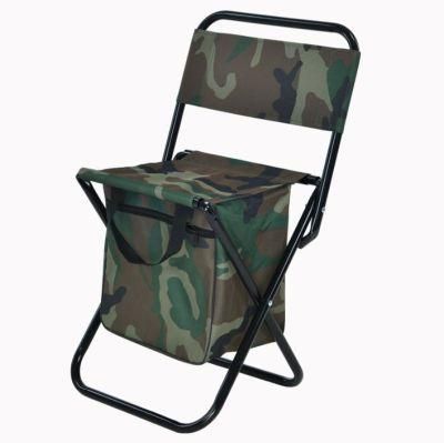 OEM Steel Backpack Camp Beach Fishing Folding Chair with Big Storage Bag for Outdoor