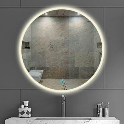 Decorative Round Backlit LED Bathroom Vanity Mirror Hotel Wall Mirror with Lights